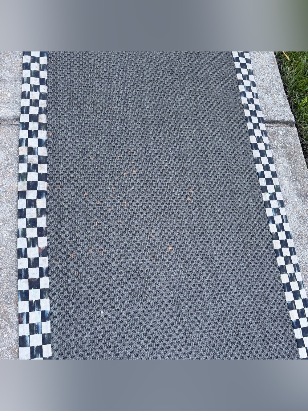 Courtly Check Sisal Runner Rug by MacKenzie-Childs - Picture 5 of 9